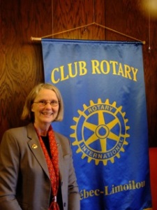 Deborah Walters en visite au Club Rotary de Limoilou